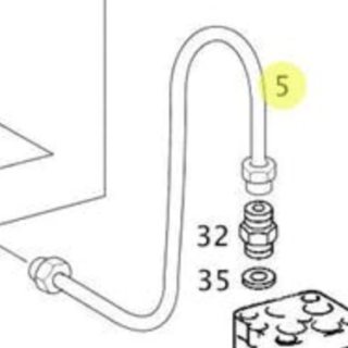 A3684204526 Tubería 18mm x 980mm Compresor Torino